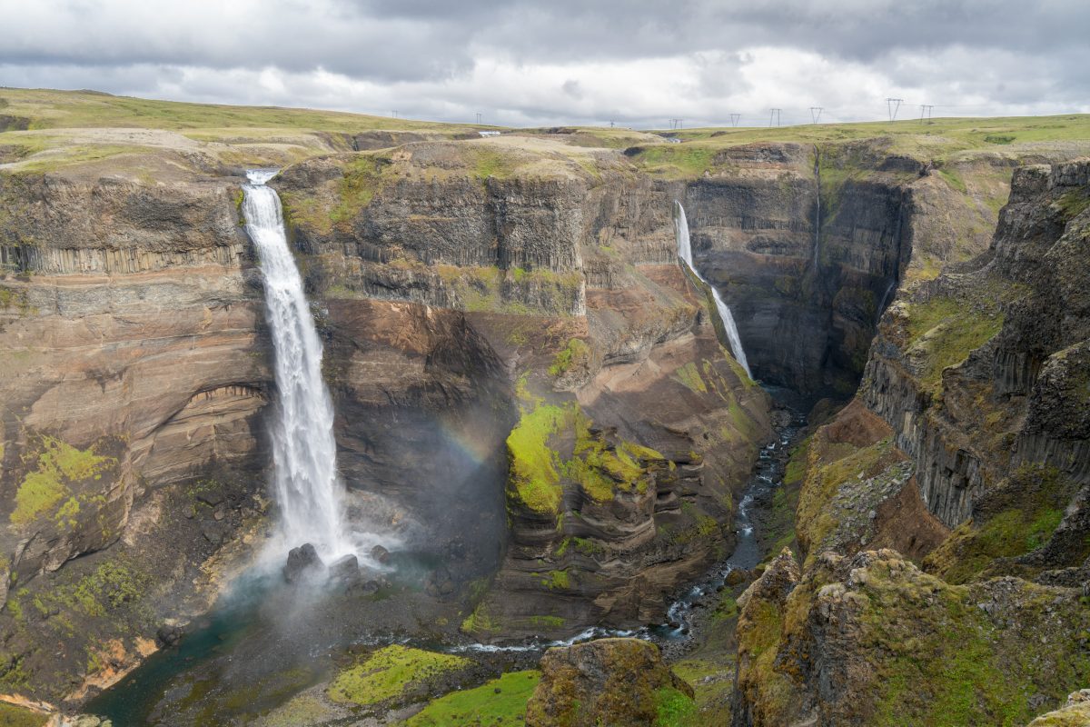 Háifoss waterfall in Iceland 
