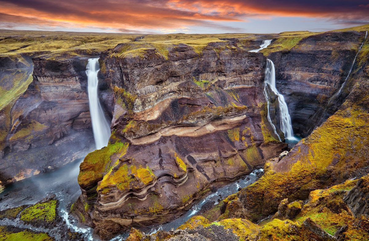 Háifoss waterfall Iceland
