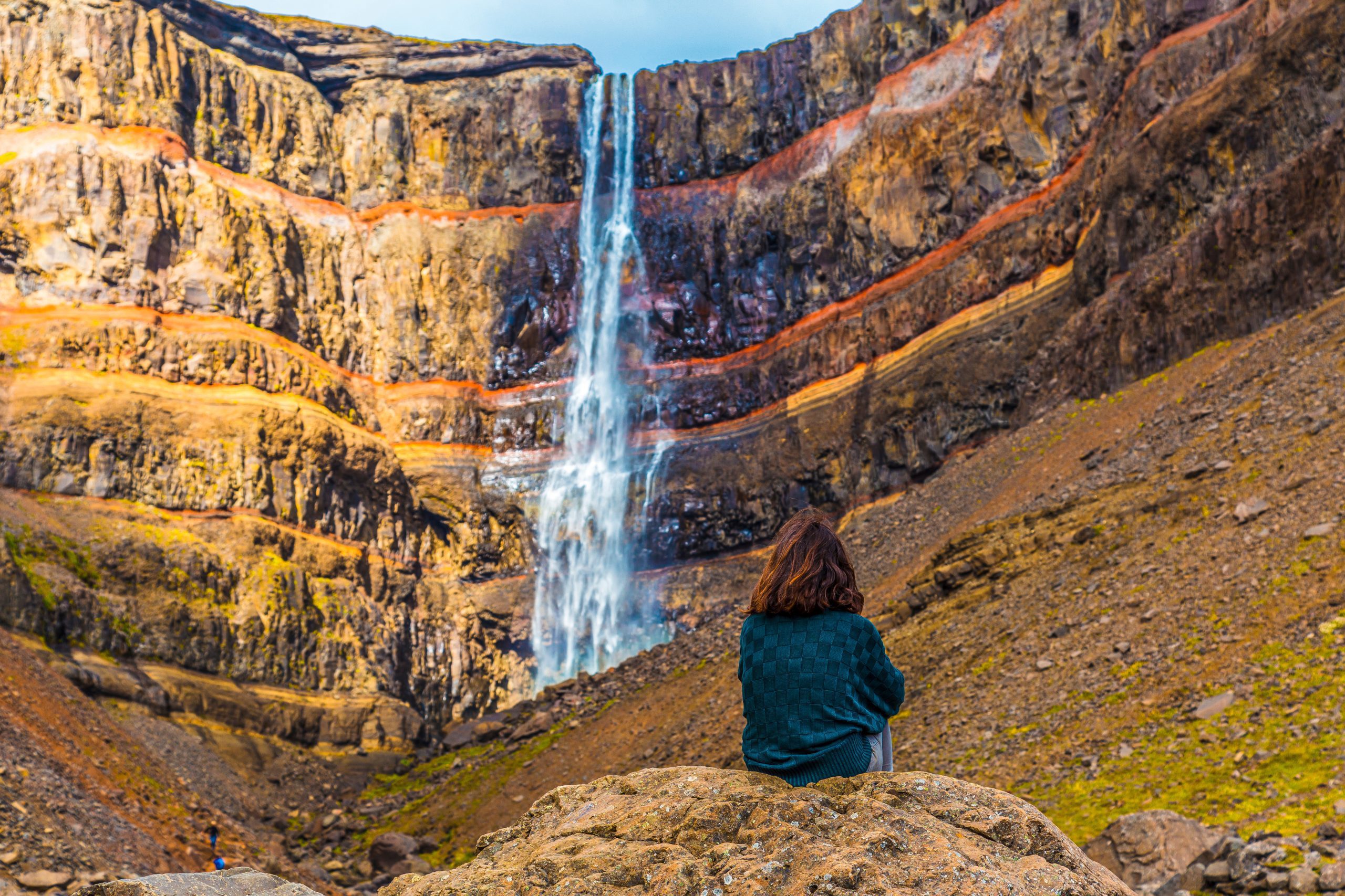 Hengifoss Waterfall in Iceland