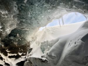 Glacier ice cave in Langjökull, Iceland