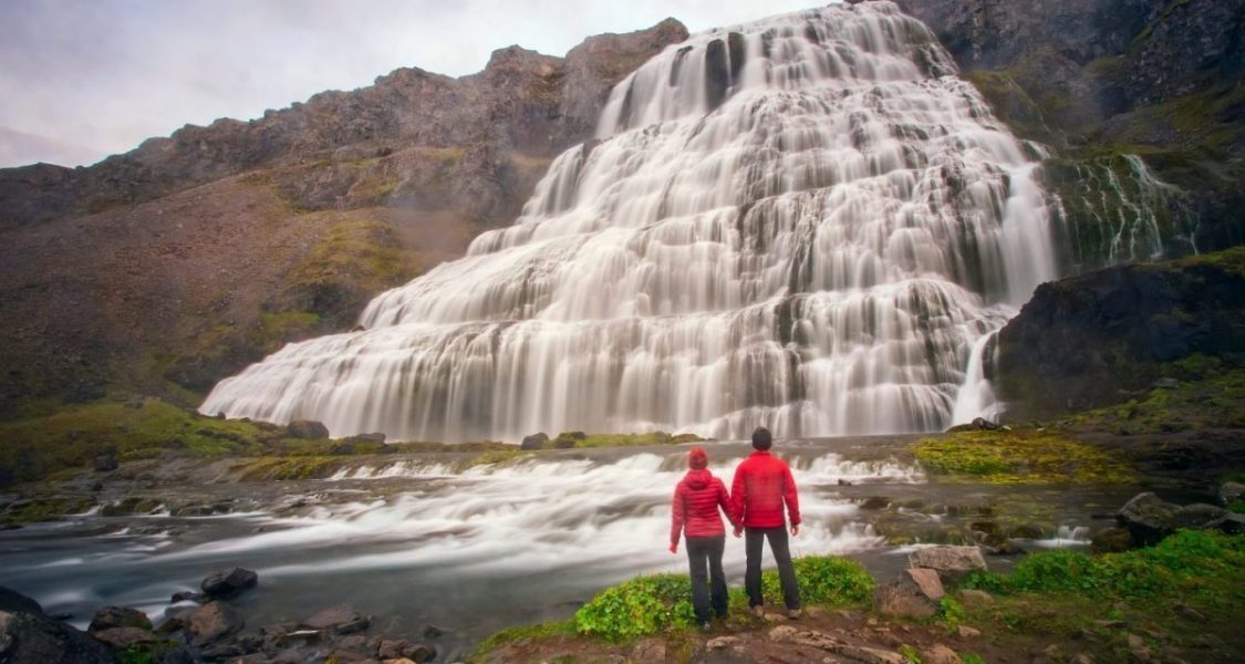 dynjandi waterfall in Westfjords iceland